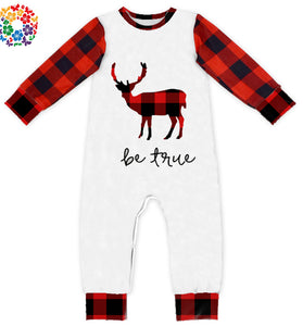 Plaid Deer Romper