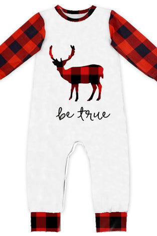 Plaid Deer Romper
